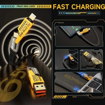 4-in-1 Multi Usb Charging Cable – For Iphone And Type C | Fast Pd Charger Cord For Iphone, Ipad, Samsung, Macbook - Image 12