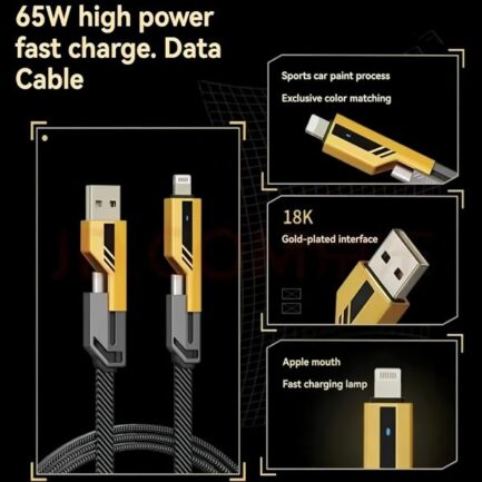4-in-1 Multi Usb Charging Cable – For Iphone And Type C | Fast Pd Charger Cord For Iphone, Ipad, Samsung, Macbook - Image 8