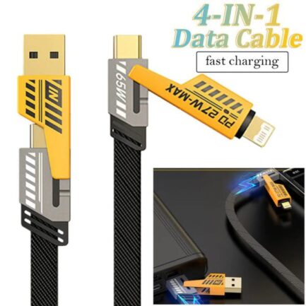 4-in-1 Multi Usb Charging Cable – For Iphone And Type C | Fast Pd Charger Cord For Iphone, Ipad, Samsung, Macbook - Image 3