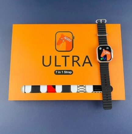 7 In 1 Ultra Smart Watch | 2.0″ Lcd | 7 Premium Straps | Bluetooth Calling | Wireless Charging | Heart Rate, Gps & Sleep Tracker – Multicolor Strap - Image 2