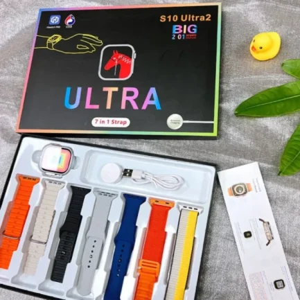 S10 Ultra 2 Smart Watch For Kids & Adults | 7 Stylish Straps | Titanium Body | Magnetic Charger | Water Resistant - Image 4