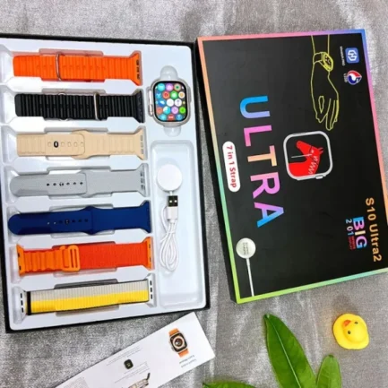 S10 Ultra 2 Smart Watch For Kids & Adults | 7 Stylish Straps | Titanium Body | Magnetic Charger | Water Resistant - Image 5