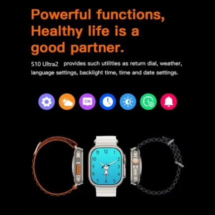 S10 Ultra 2 Smart Watch For Kids & Adults | 7 Stylish Straps | Titanium Body | Magnetic Charger | Water Resistant - Image 8