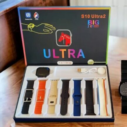 S10 Ultra 2 Smart Watch For Kids & Adults | 7 Stylish Straps | Titanium Body | Magnetic Charger | Water Resistant - Image 2
