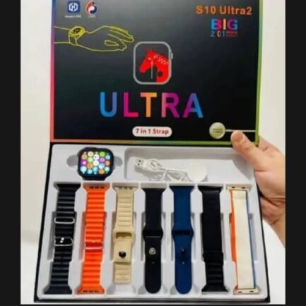 S10 Ultra 2 Smart Watch For Kids & Adults | 7 Stylish Straps | Titanium Body | Magnetic Charger | Water Resistant - Image 6