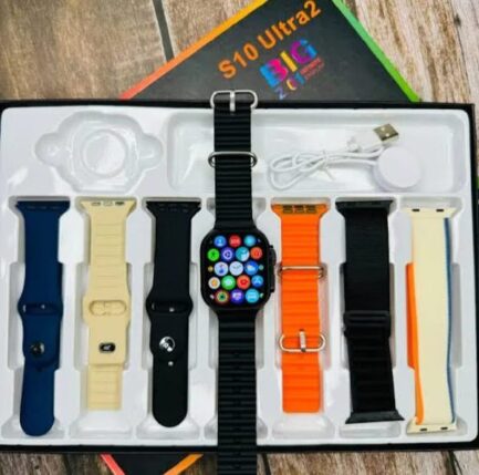 S10 Ultra 2 Smart Watch For Kids & Adults | 7 Stylish Straps | Titanium Body | Magnetic Charger | Water Resistant - Image 7