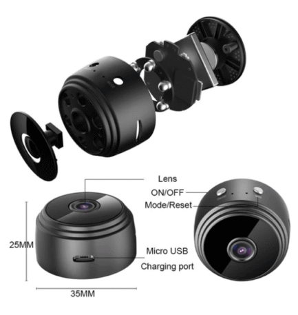 A9 Mini Camera With Stand || Wifi Camera Wireless Monitoring Hd || New Camera || Mini Wifi Camera || Home Security Dvr Sensor Wifi Cameras With V38 Apps - Image 6