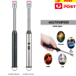 Arc Lighter With Usb Charging | Flameless Windproof | Led Battery Display | Safety Switch | Rotate 360 Degrees ( Random Color )