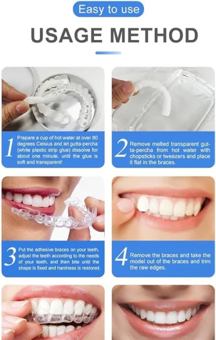 Snap On Smile Veneers Teeth For Men And Women Moldable False Artificial Braces Teeth - Image 6